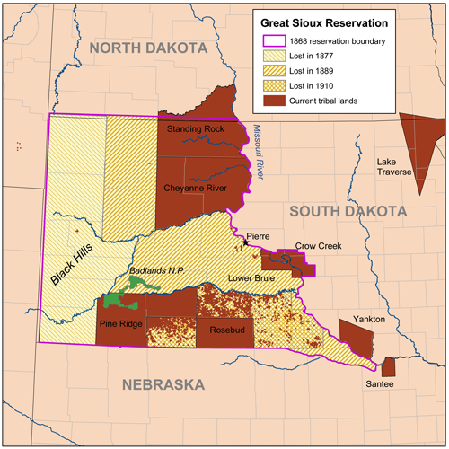 Former Sioux Lands