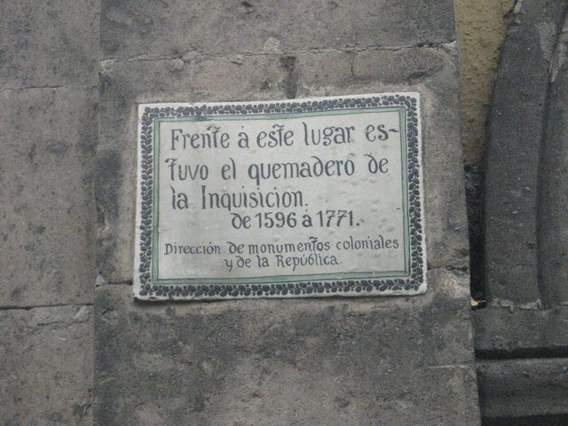 Convento de San Diego Plaque