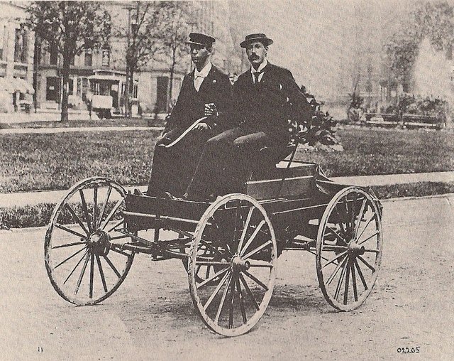 Car with wooden wheel