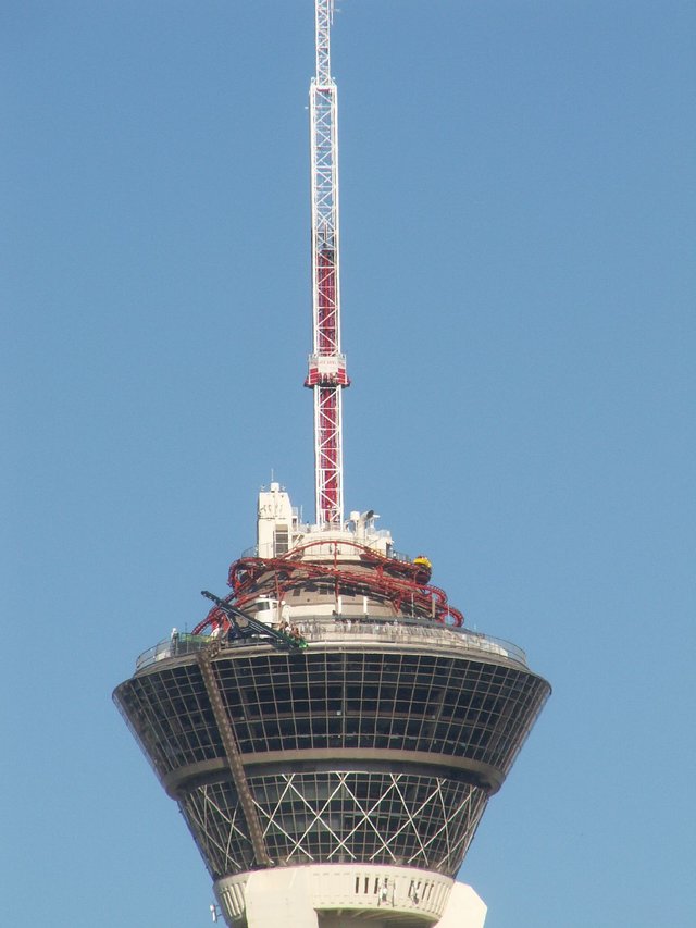 Three amusements on the stratosphere tower pod.