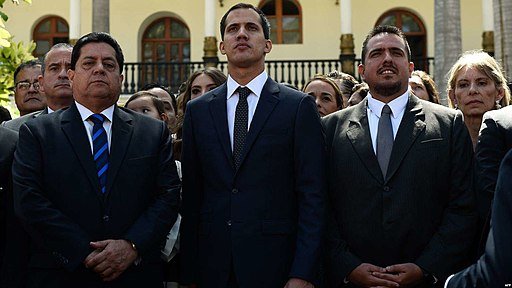 Edgar Zambrano, Juan Guaido and Stalin Gonzalez
