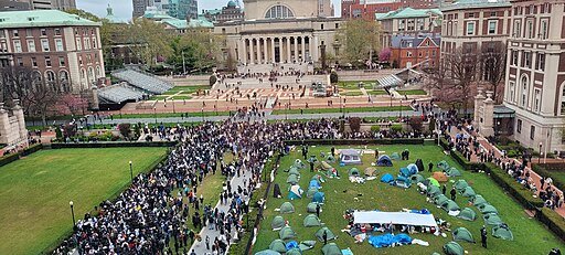 Columbia University Gaza Solidarity Encampment. Public Domain.