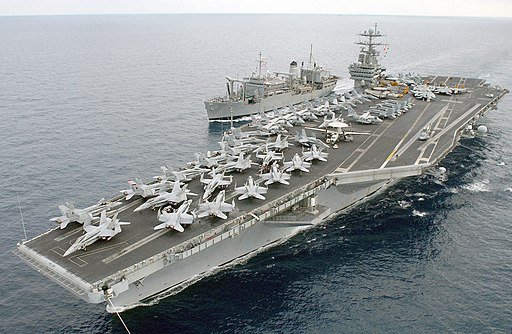 030117-N-9851B-027 USS Harry Truman alongside Military Sealift Command ship USNS Spica (T-AFS 9)