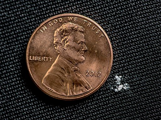 Fentanyl. 2 mg. A lethal dose in most people. Source: US Drug Enforcement Administration. Public Domain.