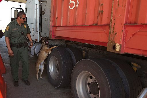South Texas Border Patrol Check Point Truck Inspection. Photo by U.S. Customs and Border Protection. Public Domain.