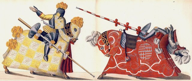 Jousting knights