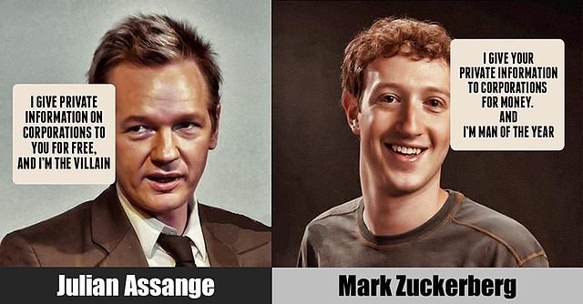 Julian Assange & Mark Zuckerberg