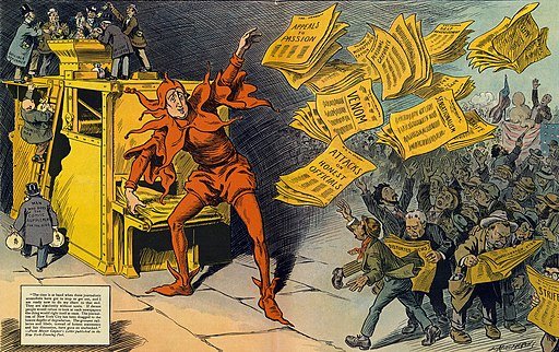 The Yellow Press by L.M. Glackens. Public Domain.
