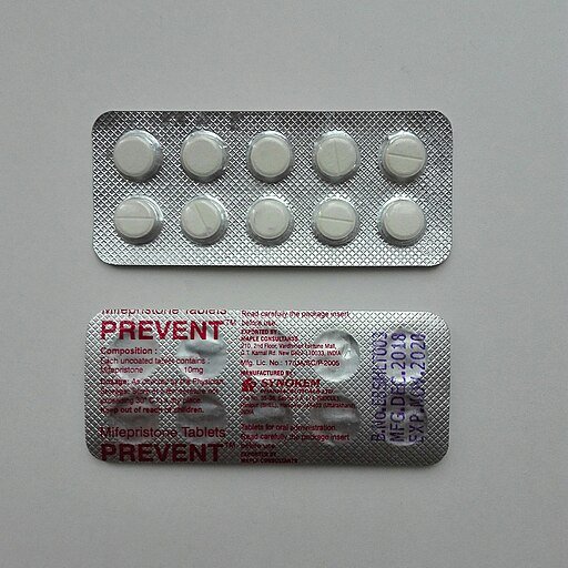 Mifepristone. Photo by Yuchacz. Creative Commons Attribution-Share Alike 4.0 International license.