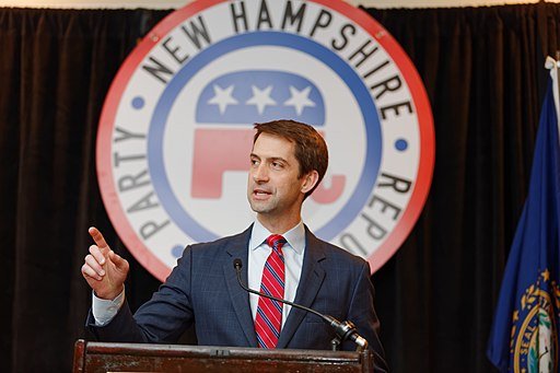 How to tell when Tom Cotton is spouting self-serving nonsense: His lips move. Photo by Michael Vadon. Creative Commons Attribution-Share Alike 4.0 International license.