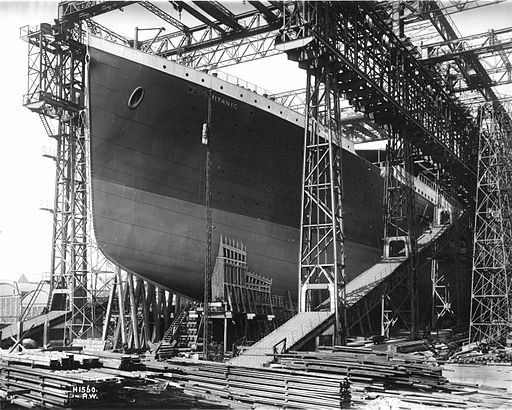 RMS Titanic ready for launch, 1911