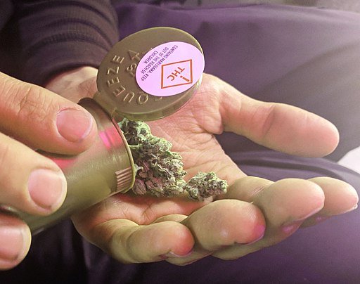 Legal cannabis (marijuana) product in Denver, Colorado. Photo by Cannabis Tours.  Creative Commons Attribution-Share Alike 4.0 International license.