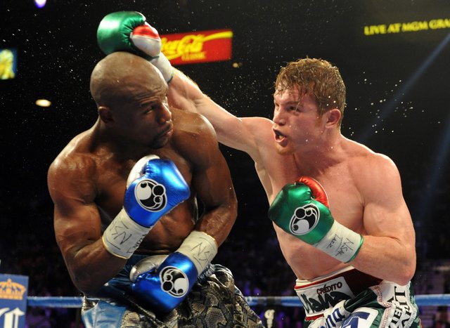 Image result for floyd mayweather vs canelo