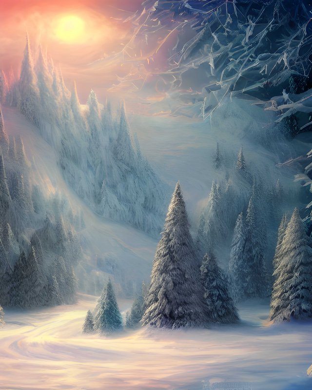 big yeti in beautiful snowy landscape, created with generative ai