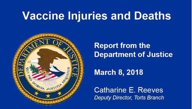 DOJ Report Vaccine Injuries Deaths 3.8.18
