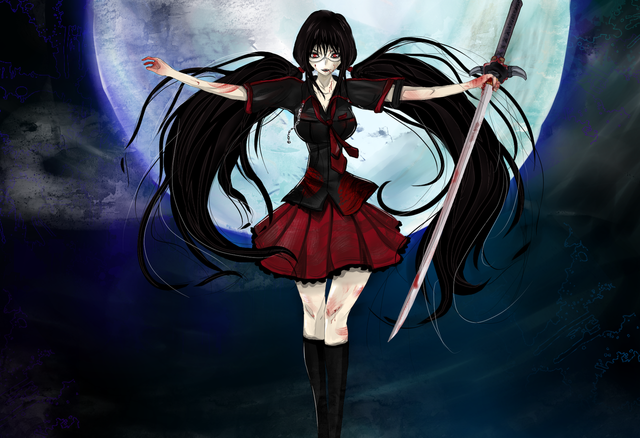 In A Continual Struggle Blood C Anime Review Steemit