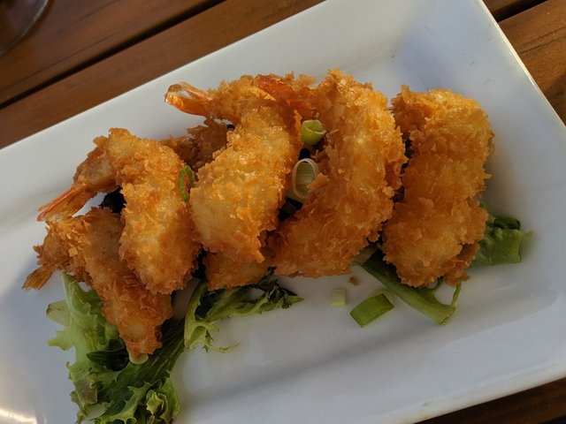 Served on a bed of greens