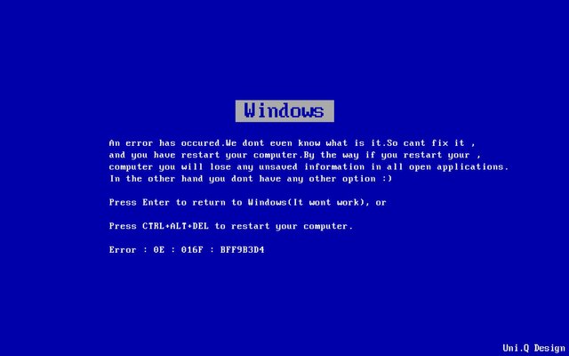 Image result for windows 95 blue screen