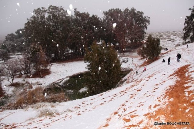 Ain Sefra, Algeria snowfall on February 5, 2018