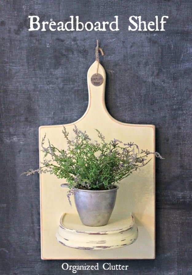 Country Crafts to Make And Sell - Breadboard Shelf - Easy DIY Home Decor and Rustic Craft Ideas - Step by Step Farmhouse Decor To Make and Sell on Etsy and at Craft Fairs - Tutorials and Instructions for Creative Ways to Make Money - Best Vintage Farmhouse DIY For Living Room, Bedroom, Walls and Gifts http://diyjoy.com/country-crafts-to-make-and-sell