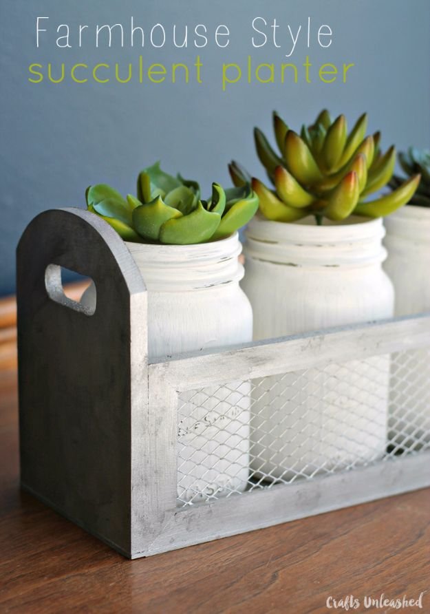 Country Crafts to Make And Sell - Farmhouse Style DIY Succulent Planter Box - Easy DIY Home Decor and Rustic Craft Ideas - Step by Step Farmhouse Decor To Make and Sell on Etsy and at Craft Fairs - Tutorials and Instructions for Creative Ways to Make Money - Best Vintage Farmhouse DIY For Living Room, Bedroom, Walls and Gifts http://diyjoy.com/country-crafts-to-make-and-sell