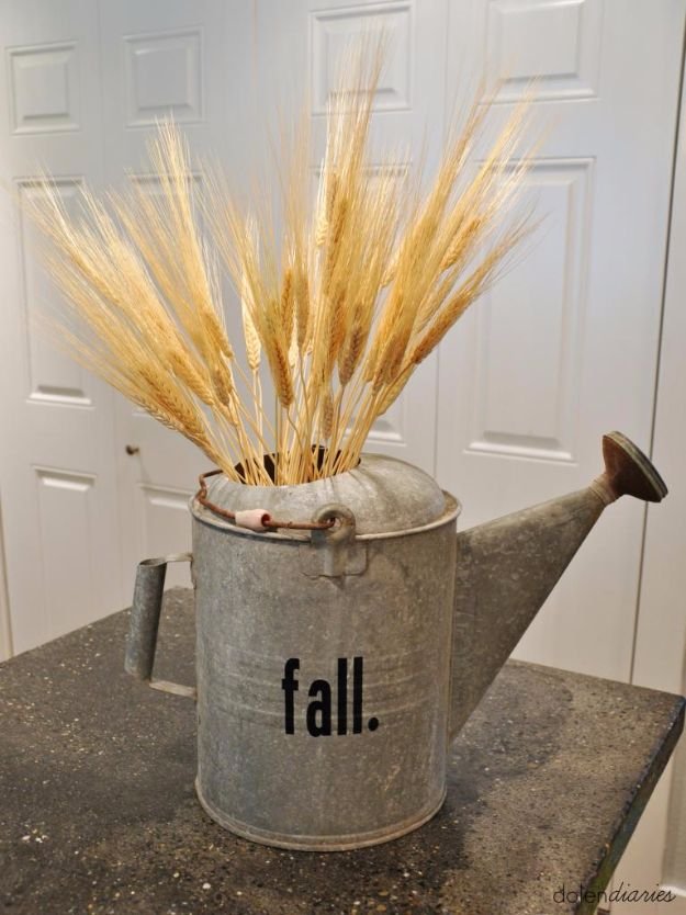 Best Crafts for Fall - Fall Watering Can - DIY Mason Jar Ideas, Dollar Store Crafts, Rustic Pumpkin Ideas, Wreaths, Candles and Wall Art, Centerpieces, Wedding Decorations, Homemade Gifts, Craft Projects with Leaves, Flowers and Burlap, Painted Art, Candles and Luminaries for Cool Home Decor - Quick and Easy Projects With Step by Step Tutorials and Instructions http://diyjoy.com/best-crafts-for-fall