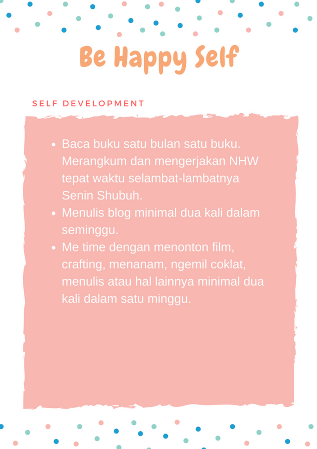 Checklist Indikator Pribadi Self Development