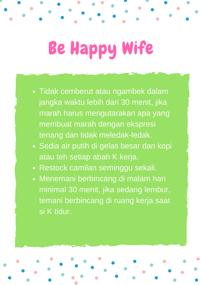 Checklist Indikator sebagai Istri