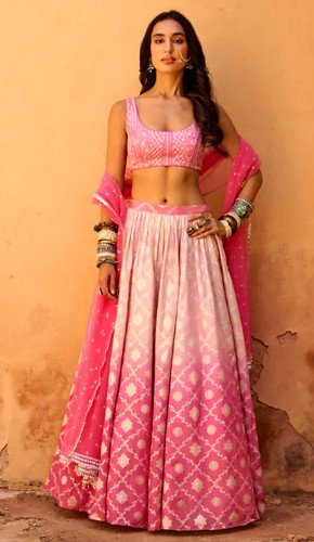 Mauve Pink Zardosi and Pearl Embroidered Blouse