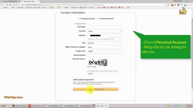 Hướng dẫn đăng ký tài khoản Amazon AWS EC2