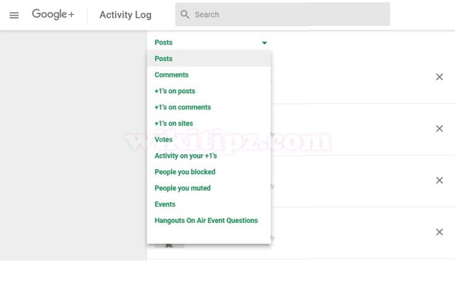 Scripts Delete All Google+ Activities