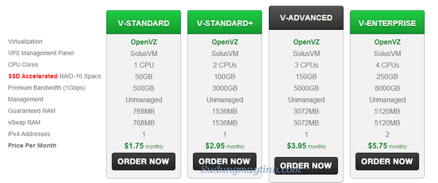 Unmaged VPS rẻ nhất tại Greenvaluehost