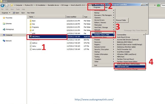 Hướng dẫn tiến hành tạo USB Hiren's Boot từng bước chi tiết bằng hình ảnh