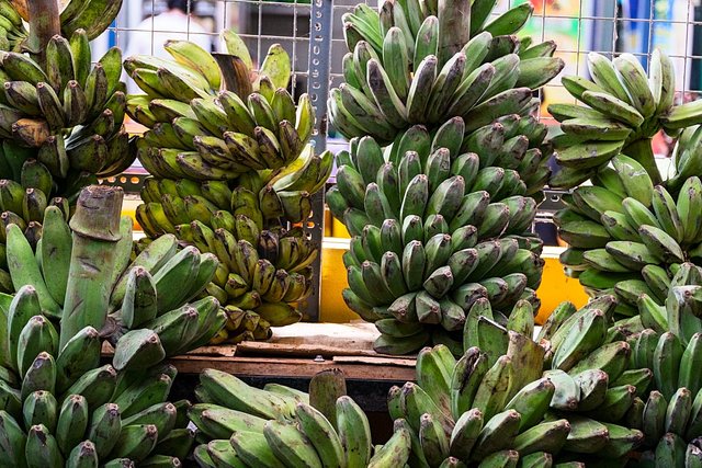 bananas at the local market