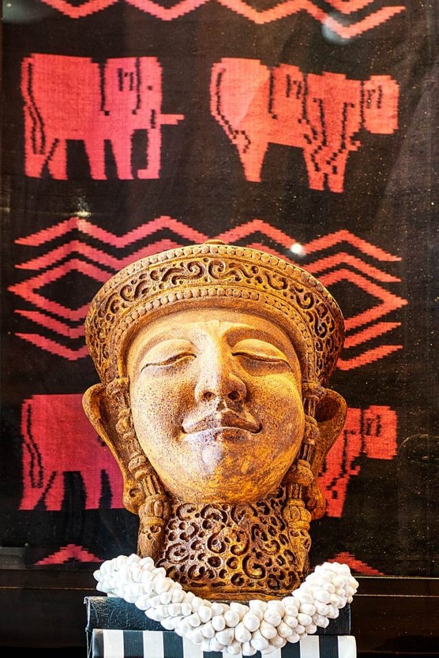 Cambodian wooden statue