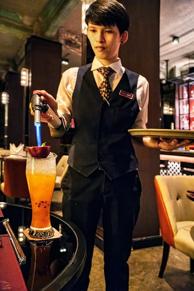 Bartender in action