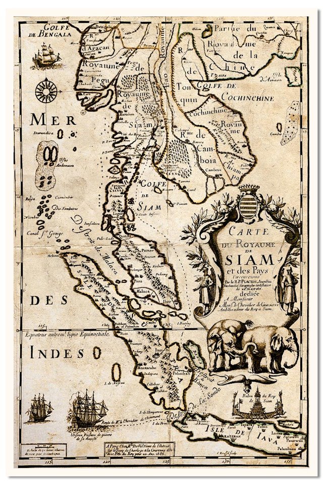 Kingdom of siam map 1686