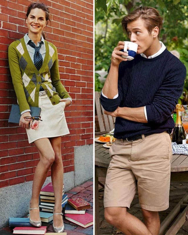Preppy fashion style
