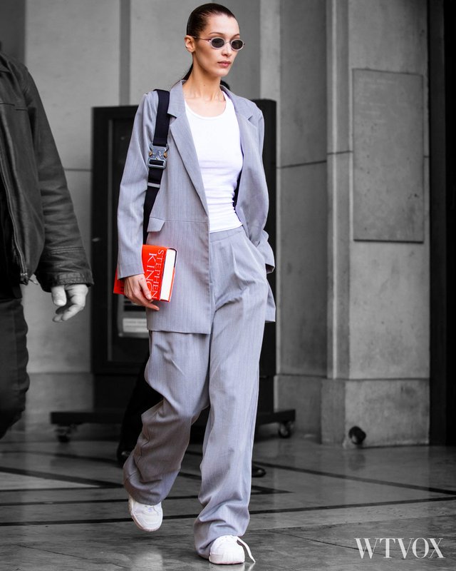 Bella Hadid Wearing Streetwear