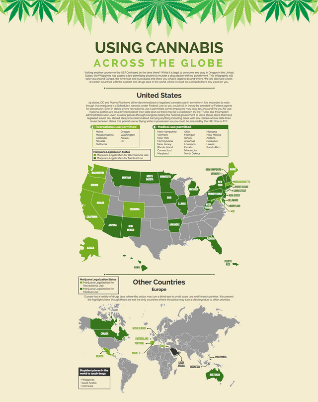 Cannabis Legality Across the Globe | Interactive Infographic | 2017