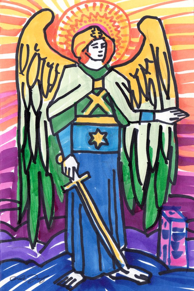 Angel Raphael marker sketch