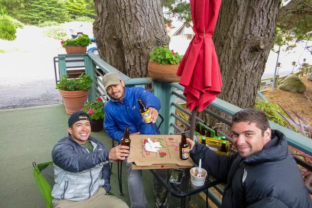 Obligatory beer after the long hike