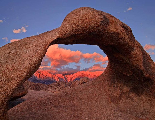The Mobius Arch is a popular arch in the Alabama Hills.