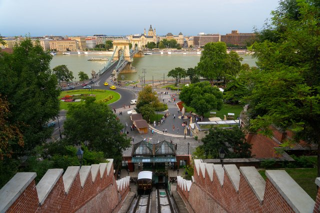 The Castle Hill funicular provides easy access to the Buda Castle