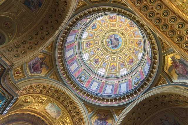 Dome inside St. Stephen's Basilica