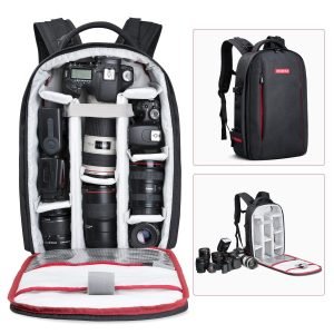 best camera backpack for travel Beschoi Waterproof Camera Backpack