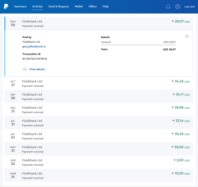 Income From Fluidstack