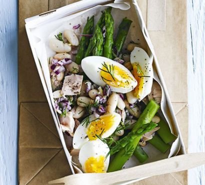 Lemony tuna & asparagus salad box