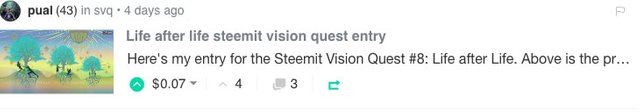 Life after life steemit vision quest entry