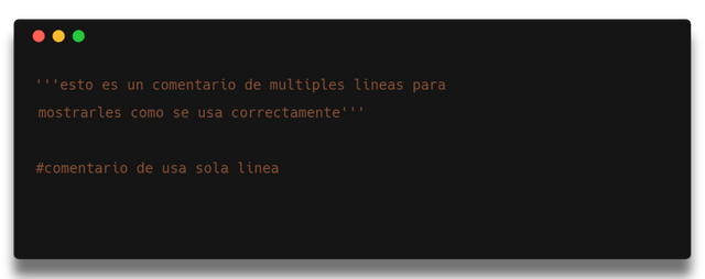 comentarios en python